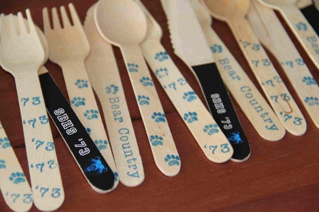 Sugar Coated Studio giveaway custom wooden utensils school colors
