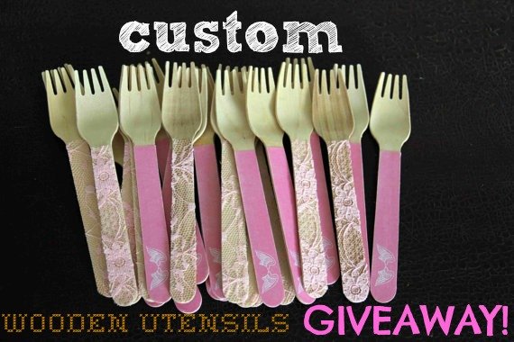 Sugar Coated Studio giveaway custom wooden utensils lace