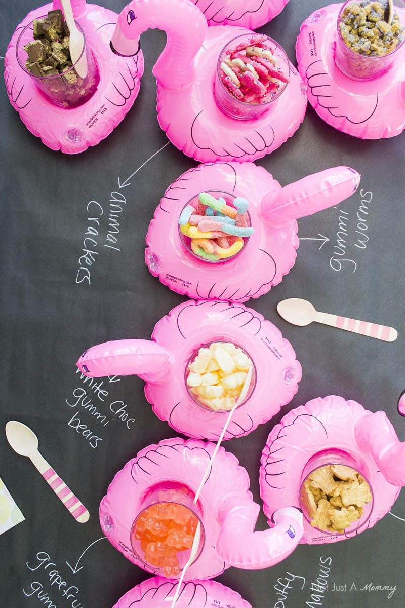 How To Throw An Impromptu Ice Cream Party; lots of fun toppings