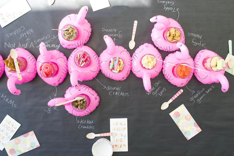 How To Throw An Impromptu Ice Cream Party; lots of topping