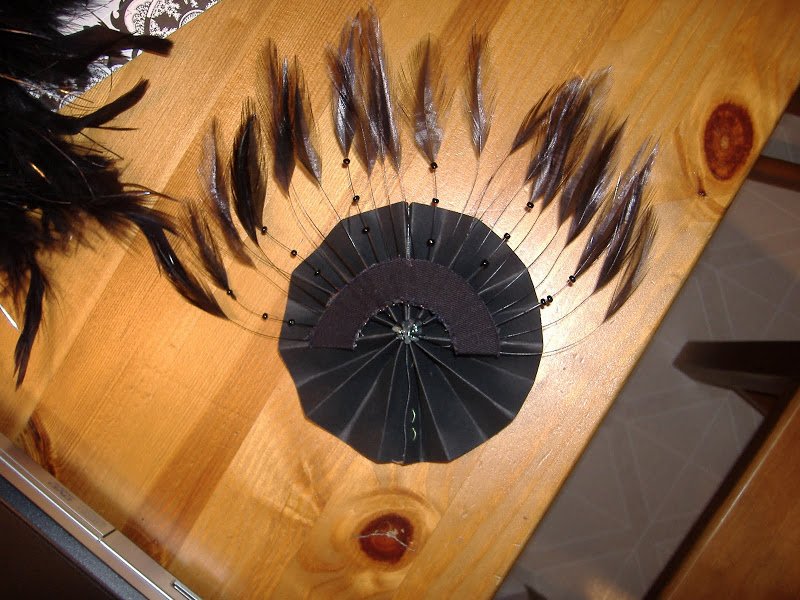 NYE hat accordian and feather