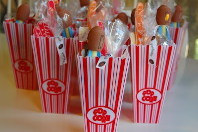 football popcorn favors
