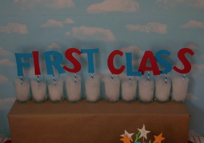 airplane dessert table sign