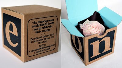 cupcake in a box invite