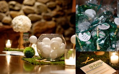 golf party collage