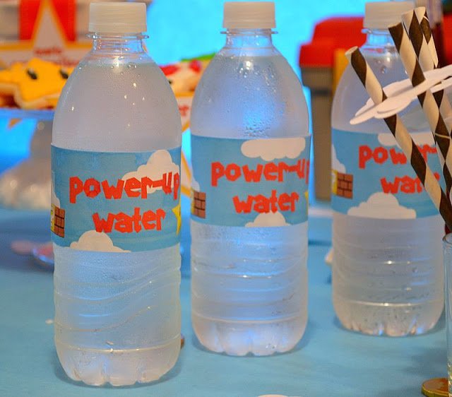 Mario party water labels