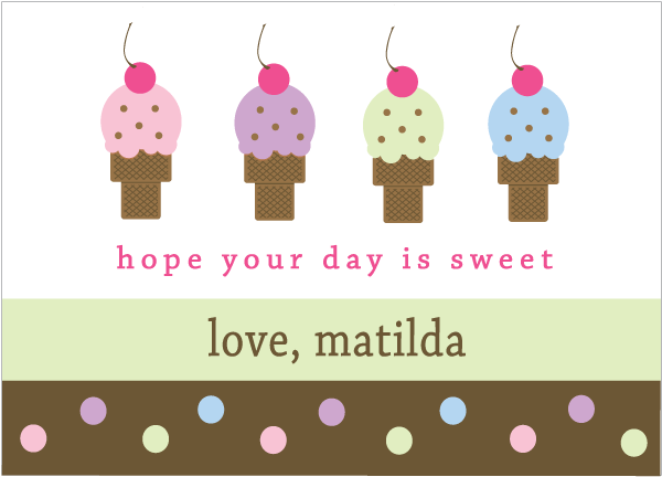 These Are A Few Of My Favorite Party Things Giveaway: Sweet Papier Notecards