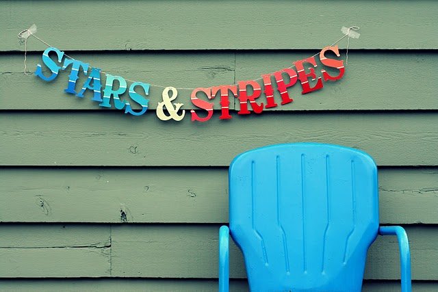 4th Of July paint chip garland
