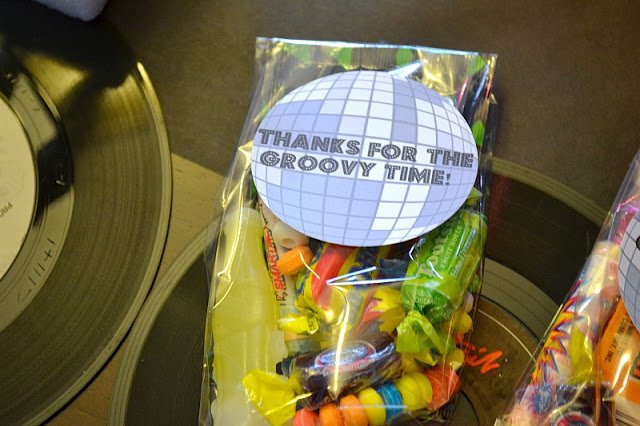 70s Disco Party table candy bag
