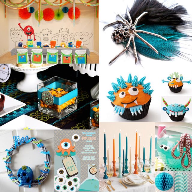 Color Party – An Aqua + Orange Halloween