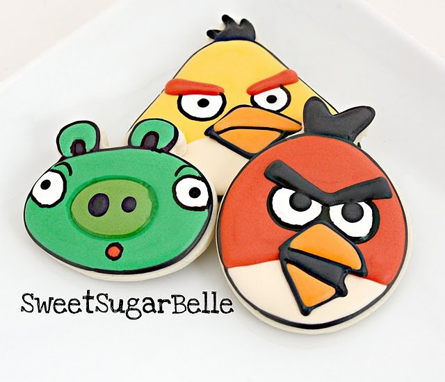 Angry Birds party ideas cookies