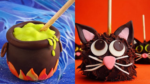 caramel apple creations using modeling chocolate