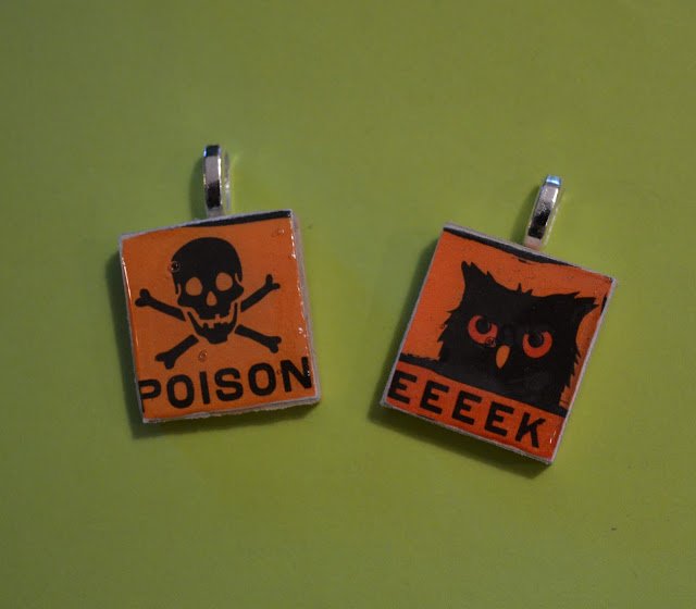 Trophy Cupcakes Night of Witchcraft Scrabble tile pendant