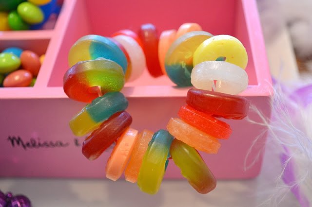 candy jewelry box Life Savers/baker's twine candy bracelet