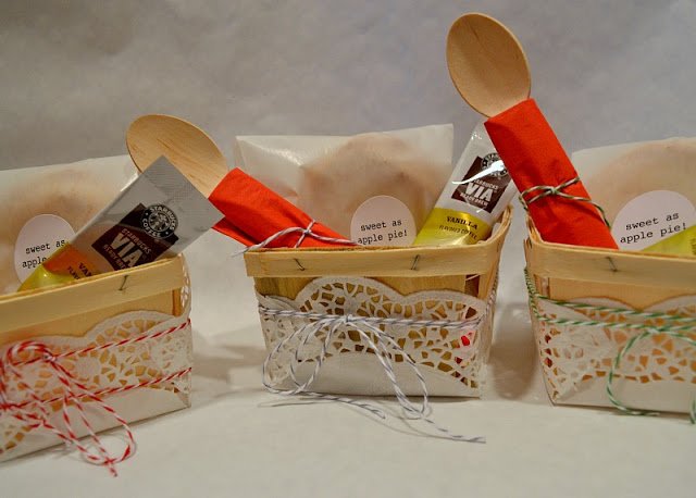 wooden berry box favors