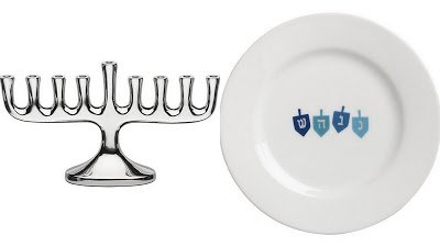 Crate & Barrel Hanukkah tablesettings