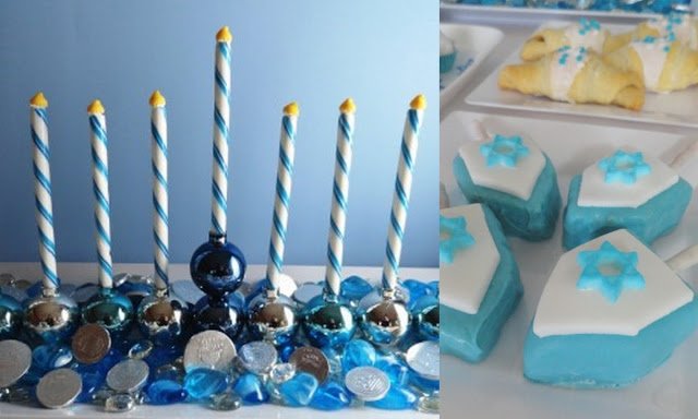 Hanukkah party tablesettings