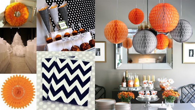 penguins party decor collage