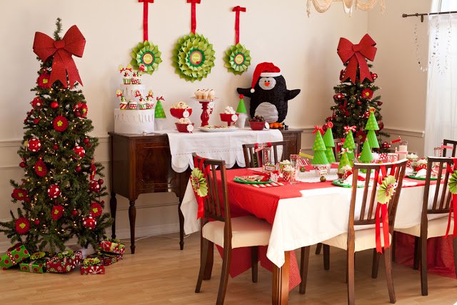 Christmas penguin party Frog Prince Paperie