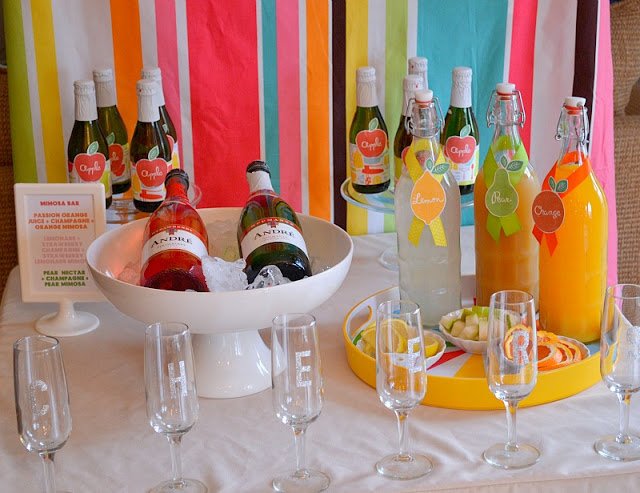 Toast In The New Year Brunch mimosa bar
