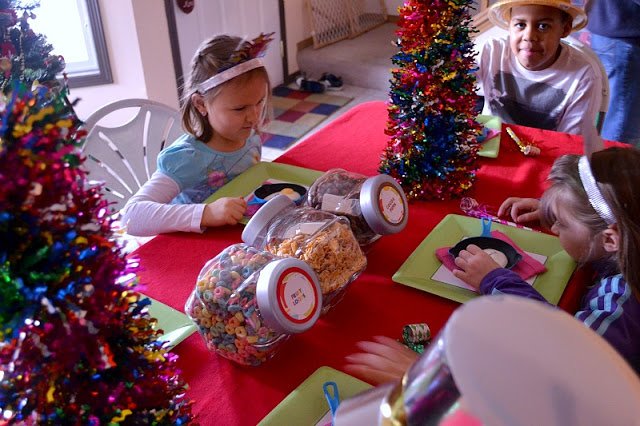 Toast In The New Year Brunch cereal bar kids' table