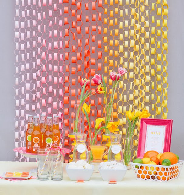 elements of design repetition paper chain backdrop