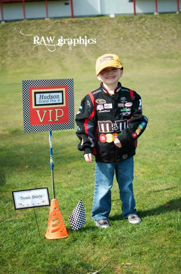 M&M racecar party jacket