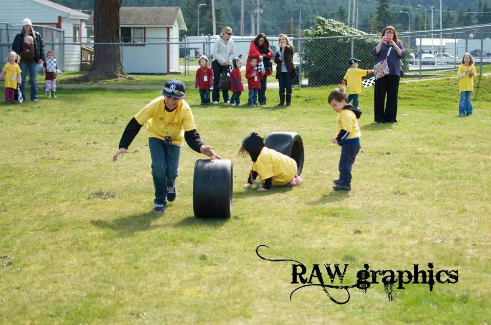 M&M racecar party tire racing