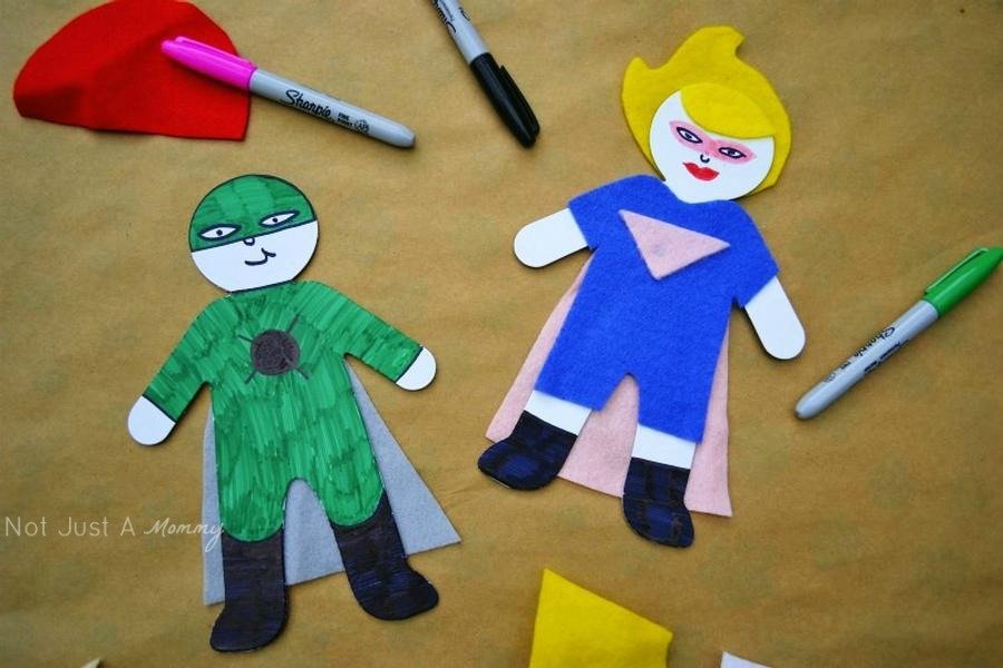 Super Dad Father's Day Luncheon paper doll craft