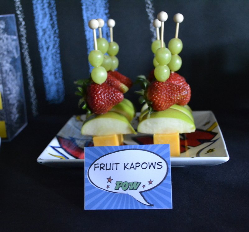 Super Dad Father's Day Luncheon fruit kabobs
