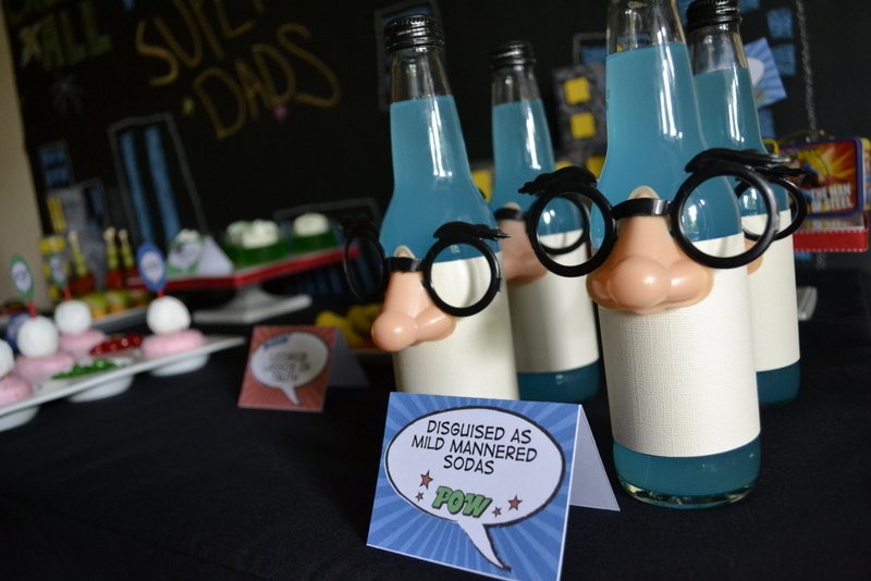 Super Dad Father's Day Luncheon drink bottles