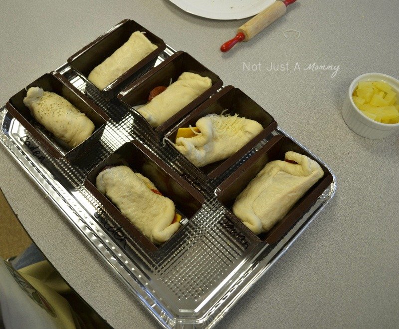 Little Chef Cooking Party making pepperoni loaves