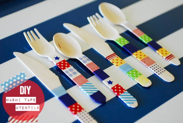 washi tape cutlery 