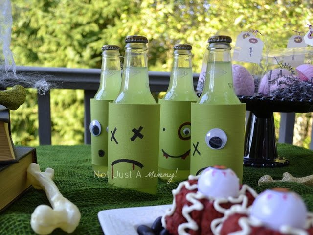 zombie party treat table drink bottles
