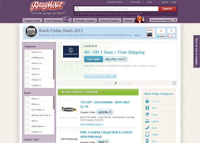 RetailMeNot coupons