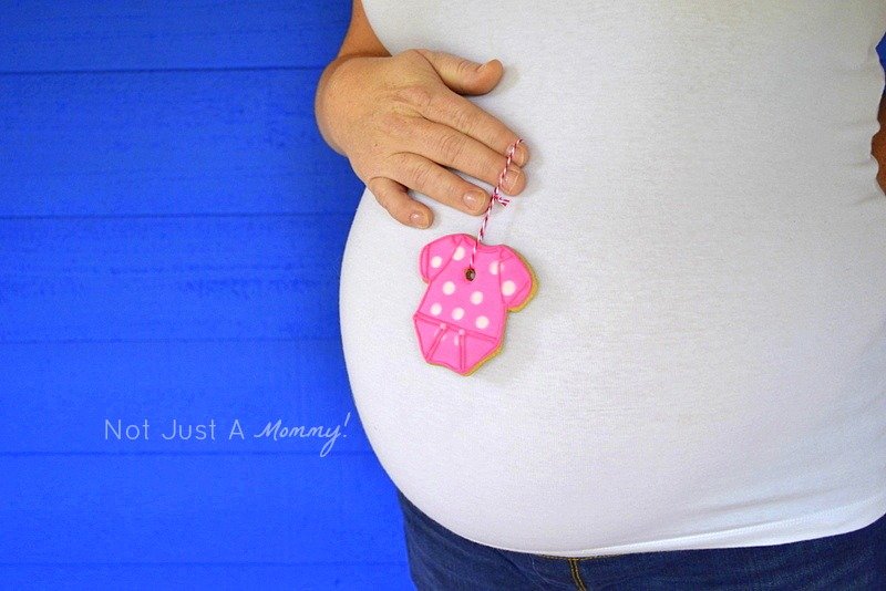 Sugar and spice autumn themed baby girl shower belly photo