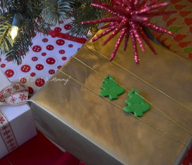 polymer clay gift toppers tree