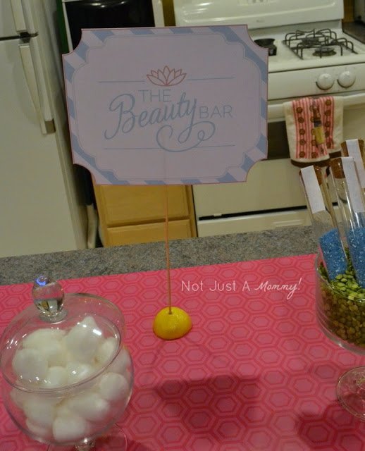 girls' weekend spa party One Charming Party printables