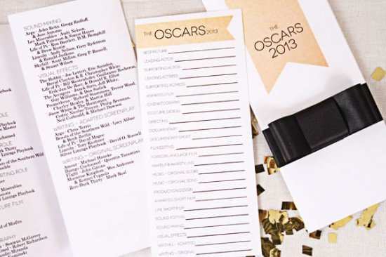 Oscar Party Fiestas One Charming Party ballots 