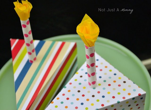 paper cake slice jumbo paper straw candle