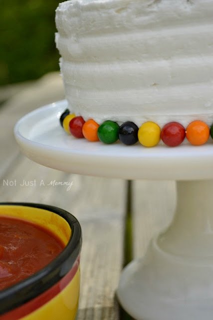 1 cake 3 ways Cinco De Mayo cake Sixlet candy trim