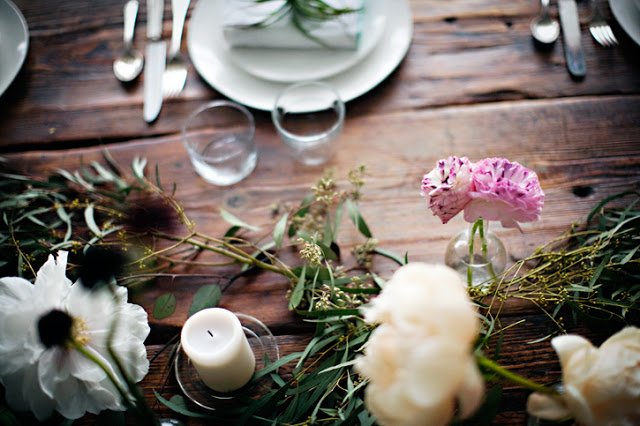 Earth Day natural table centerpieces