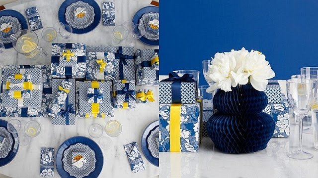 Martha Celebrations for JCPenny indigo table