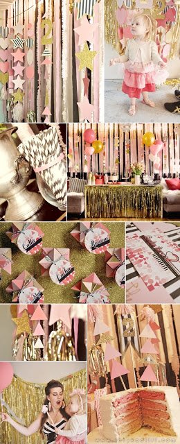 elements of design unity pink sparkly party