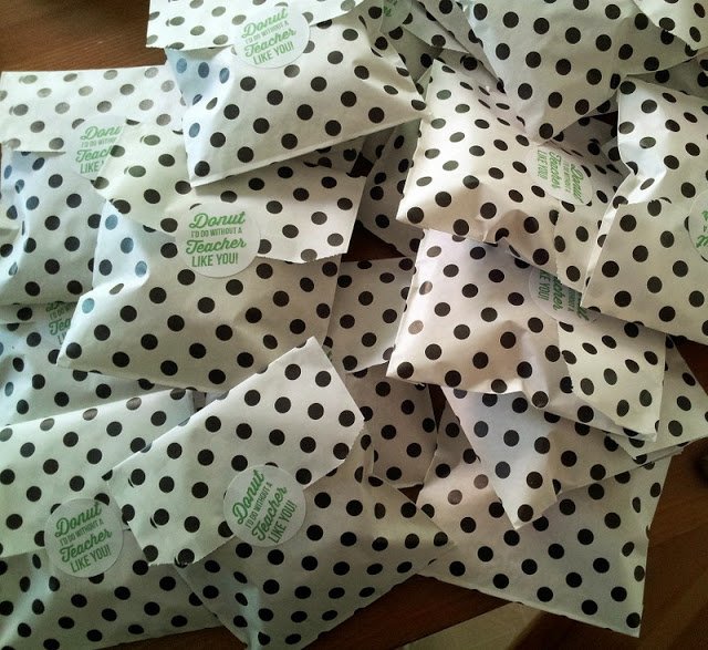 Confetti Sunshine donut bags Teacher Appreciation