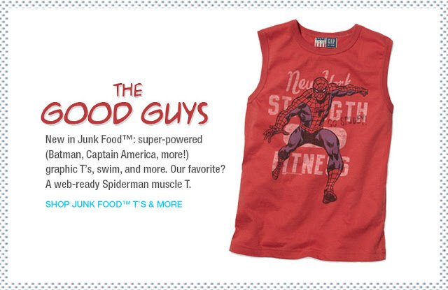 GapKids Junk Food superhero gear