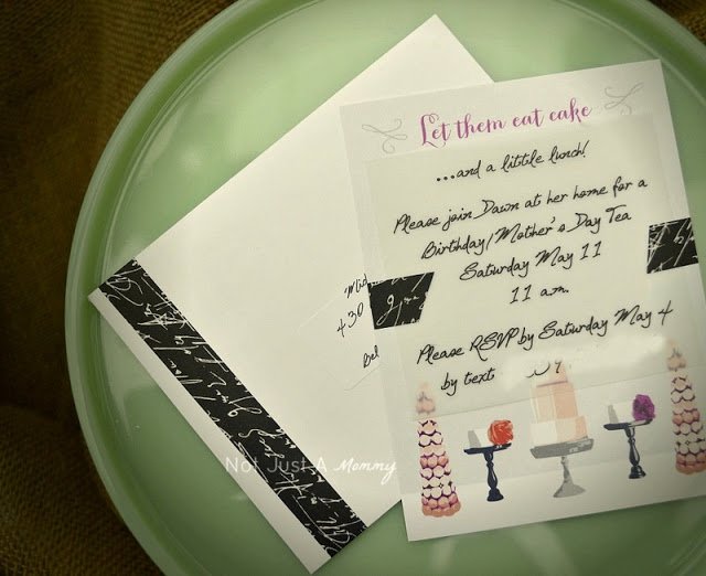 river bridge macaron card invite Mother's Day Tea