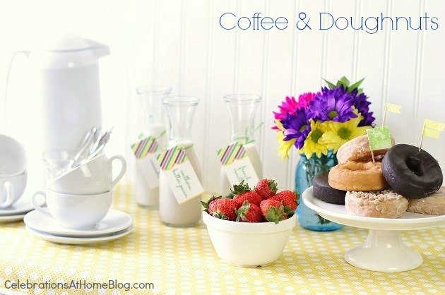 Celebrations At Home Coffee & Doughnuts table