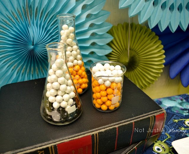 Monsters University lunchtime table beakers flasks