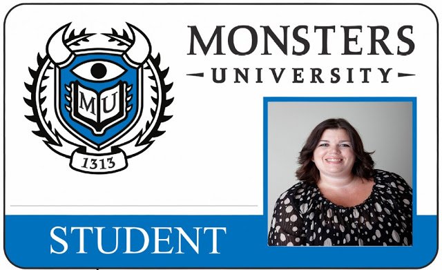 Monsters University lunchtime table student i.d. card